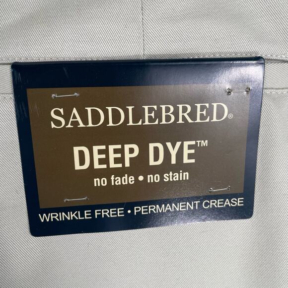 Saddlebred Men's Deep Dye NEW 32x32 Beige Wrinkle Free Dress Pants NWT - Picture 5 of 7